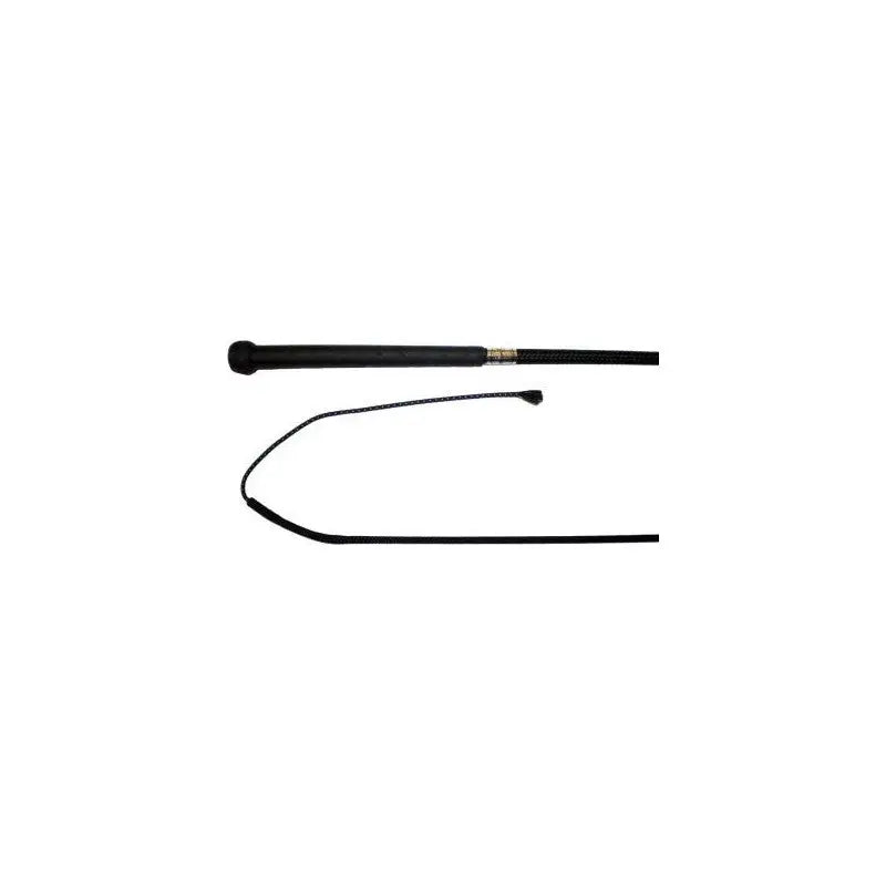 Black leather s149 trotting whips with padded handle and braided cord perfect as a mactack dealer whip or dealer whip r417