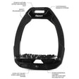 Safe-On Stirrups by Flex-On In Black Red Safety Stirrups