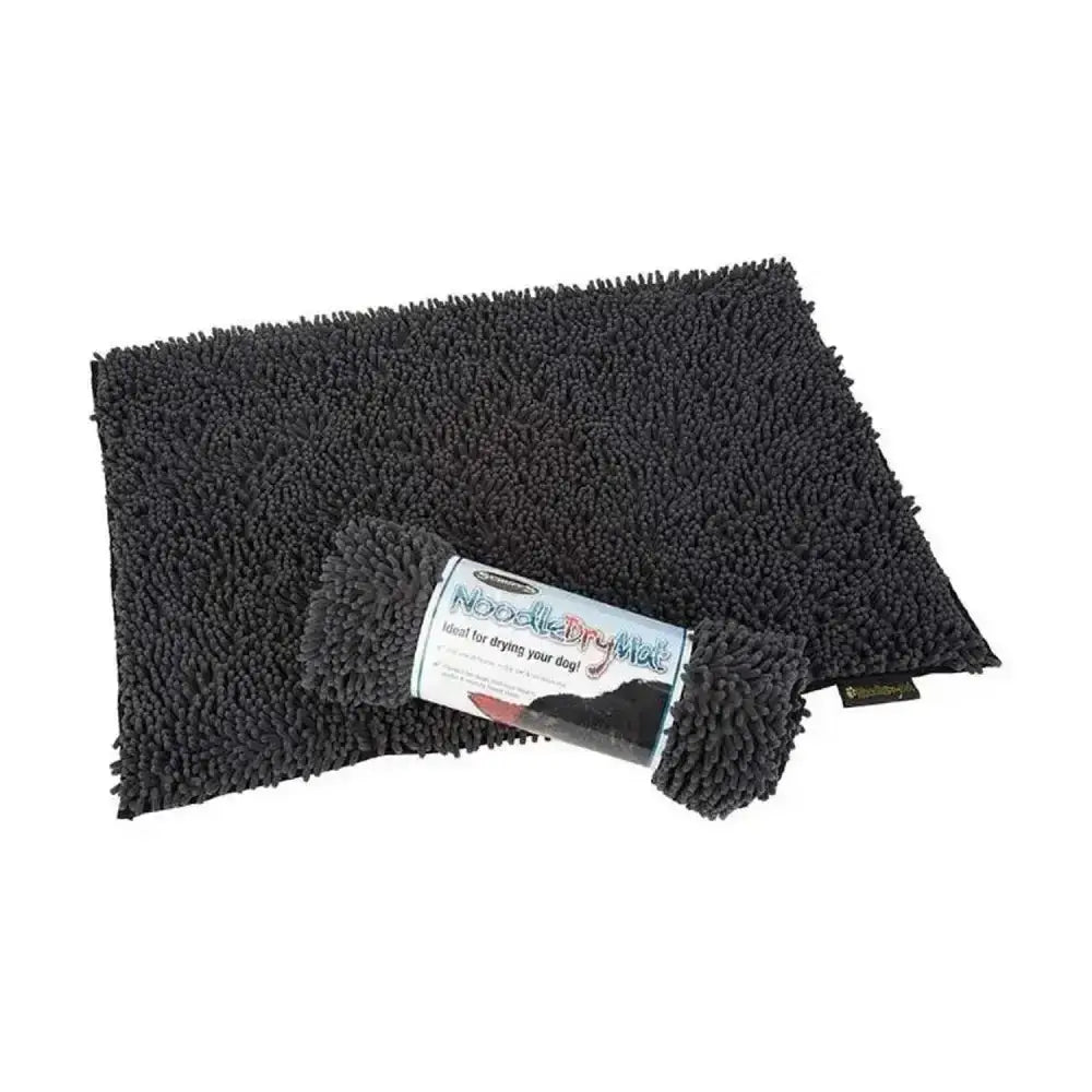 Scruffs noodle dry black plush shaggy textured mat extremely absorbent perfect for drying dogs after muddy walk