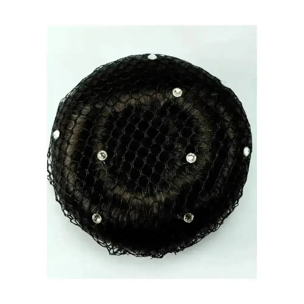 Black mesh bun net with swarovski crystals showquest bun net pack of 5 for stylish hair buns