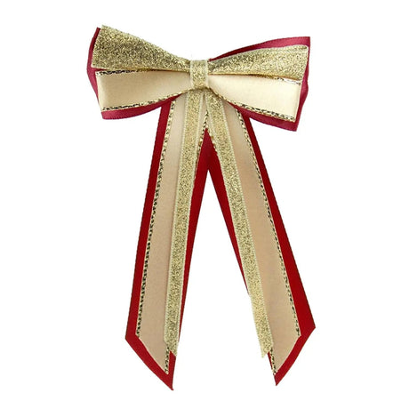 ShowQuest Hairbow and Tails Stocks and Ties Burgundy / Cream / Gold Barnstaple Equestrian Supplies