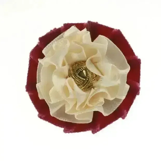 ShowQuest Newport Buttonhole Burgundy/Cream/Gold Stocks and Ties