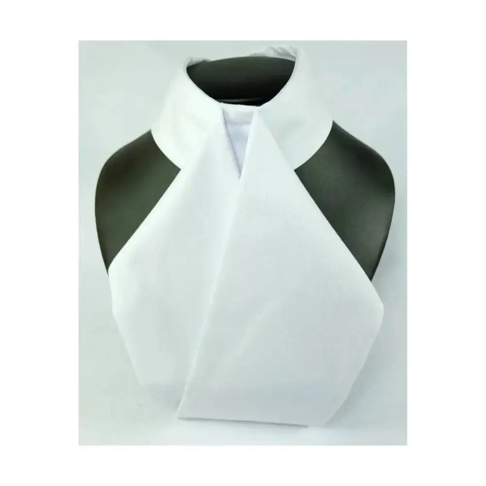 White crisp cotton collar on black mannequin bust for showquest ready tied hunting tied hunting stock
