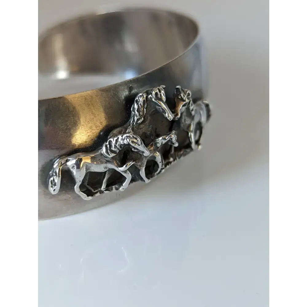 Silver Steed 3D Herd Bangle Bangle