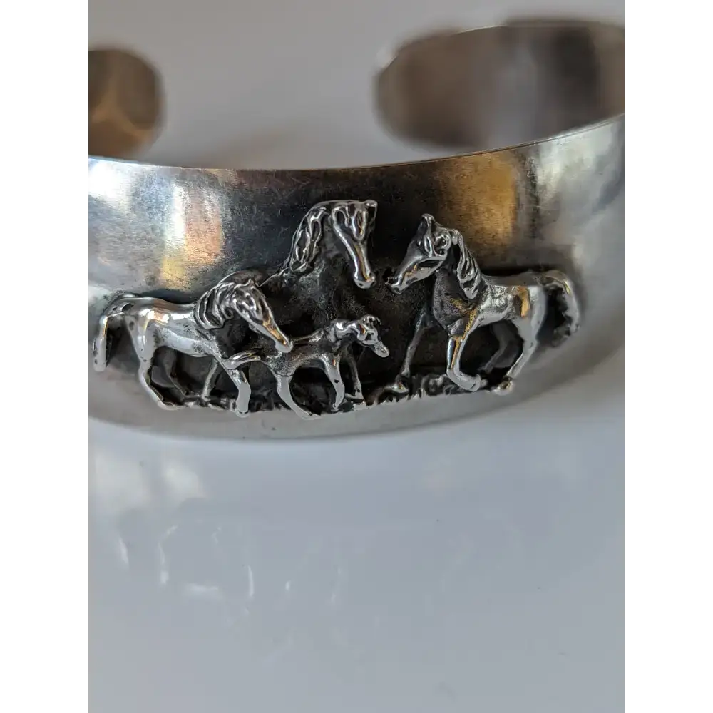 Silver Steed 3D Herd Bangle Bangle