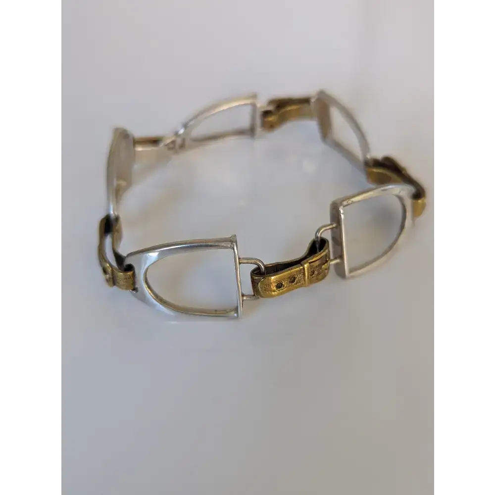 Silver Steed All About Stirrups Bracelet Silver and Brass Bracelets