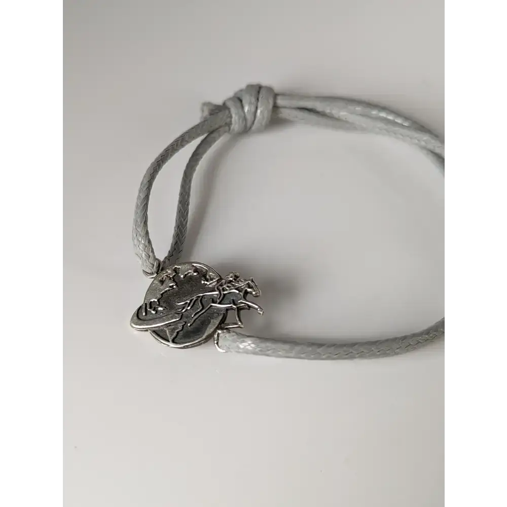 Silver Steed Around the World Bracelet Grey Bracelets