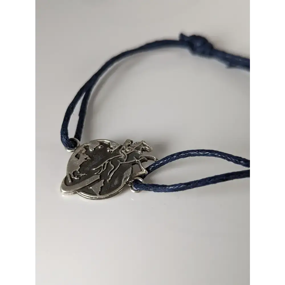 Silver Steed Around the World Bracelet Navy Bracelets