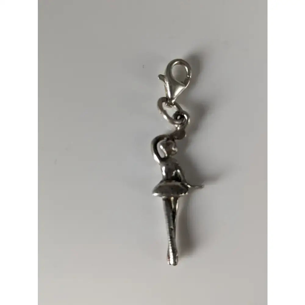 Silver steed ballet dancer silver charm made of silver with a clasp perfect for bracelet or necklace