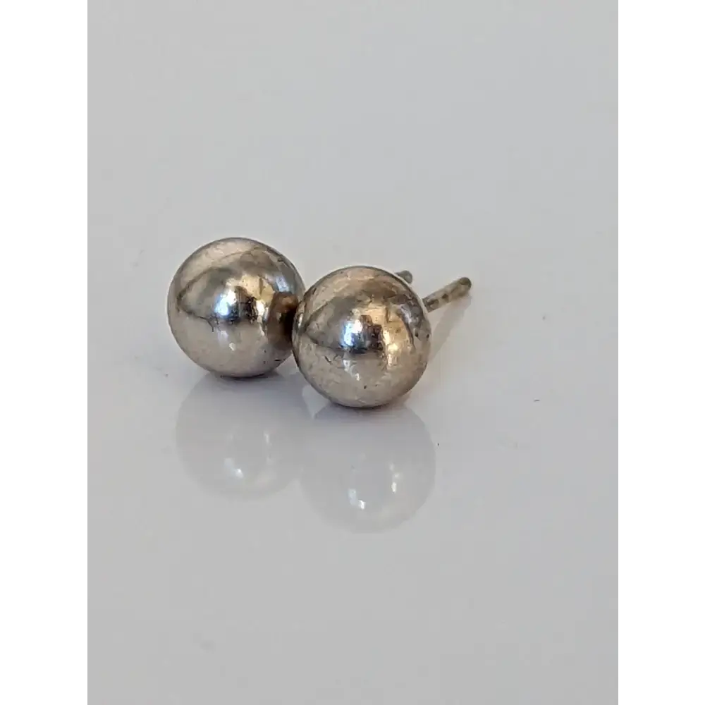Silver Steed Balls Stud Earrings Earrings