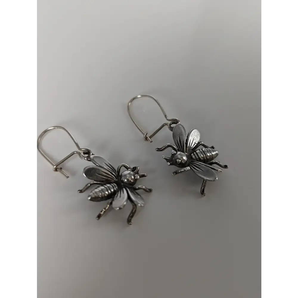 Silver Steed Bee Dropped Earrings Earrings