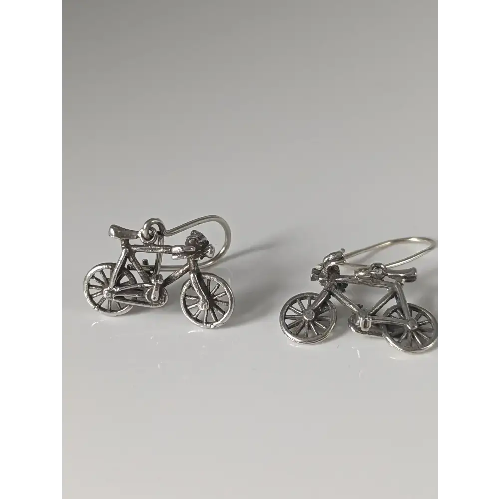 Silver Steed Bicycles Dropped Earrings Earrings