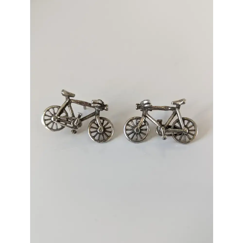 Silver Steed Bicycles Stud Earrings Earrings