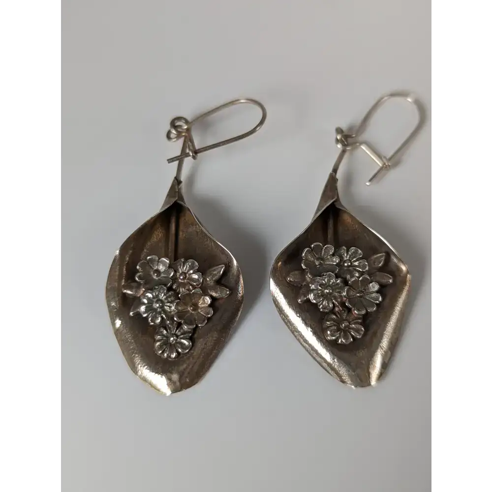 Silver Steed Bouquet Dropped Earrings Earrings