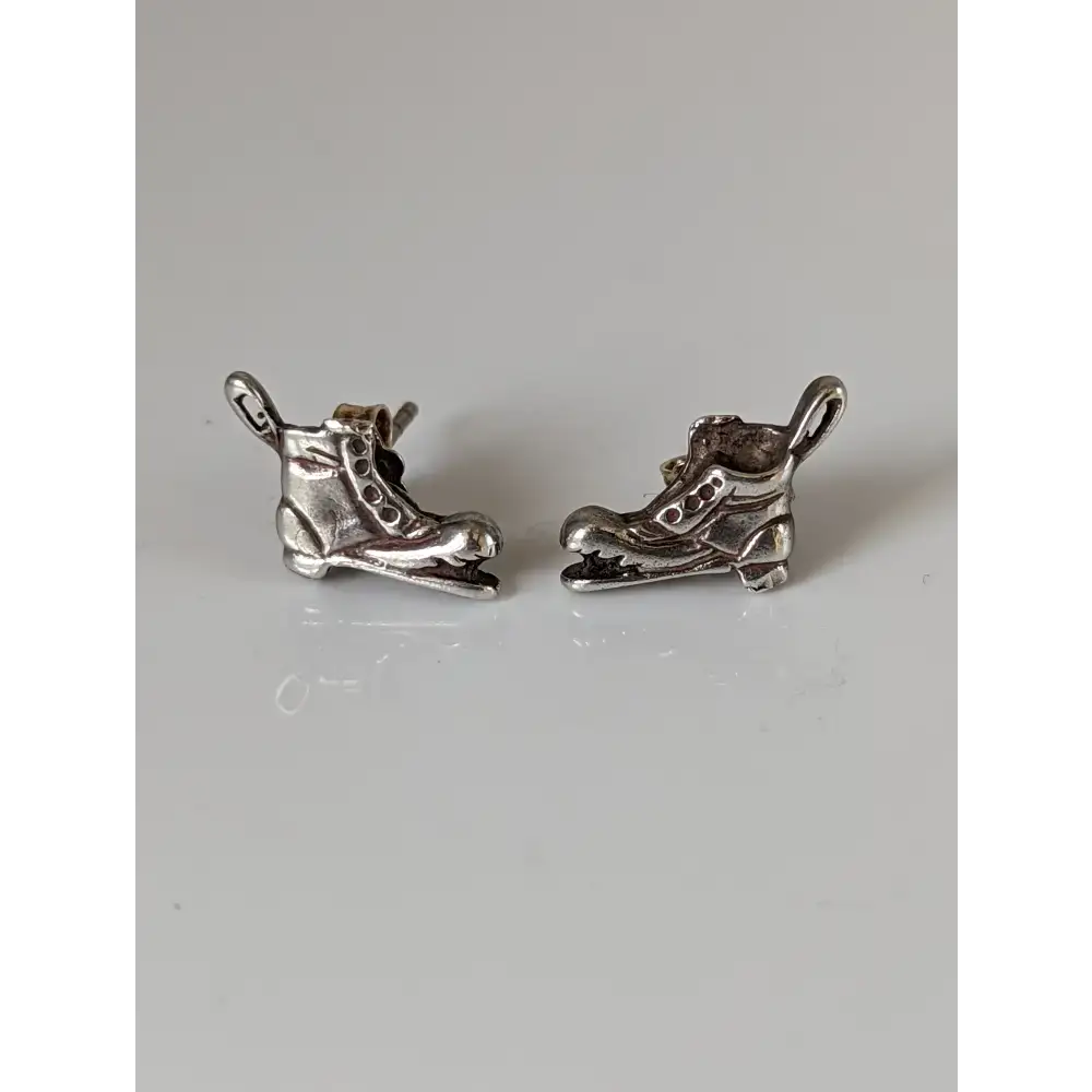Silver Steed Broken Boot Stud Earrings Earrings