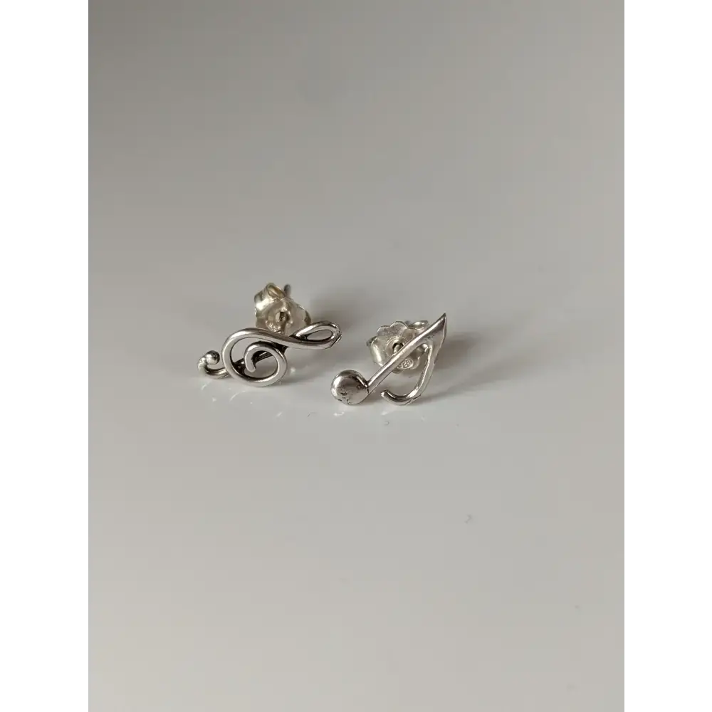 Silver Steed Celf & Note Stud Earrings Earrings