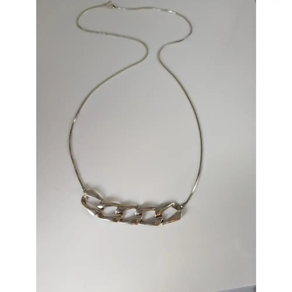 Silver steed chain bold silver chain link necklace with chunky geometric links for a stylish look