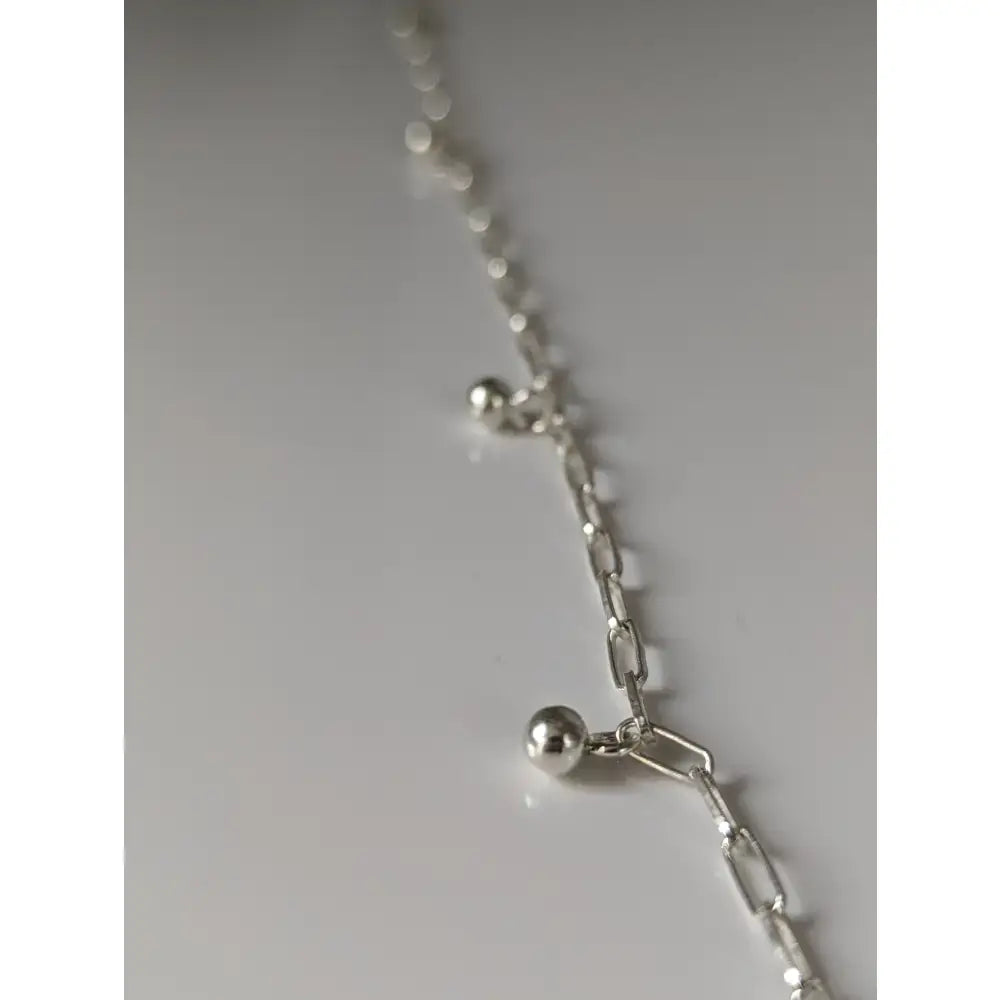 Silver steed chain charms silver bracelet with ball charms silver and minimalist silver chain anklet design