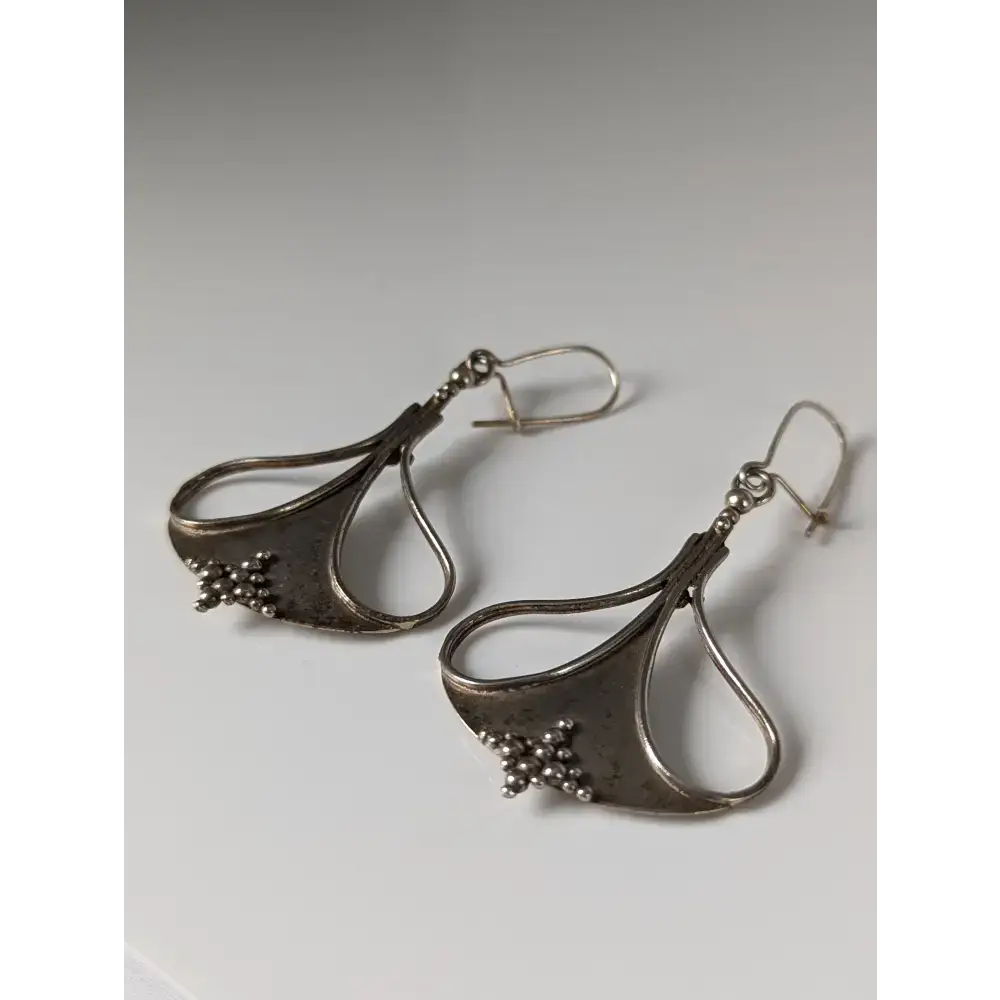 Silver Steed Crest Dropped Earrings Earrings