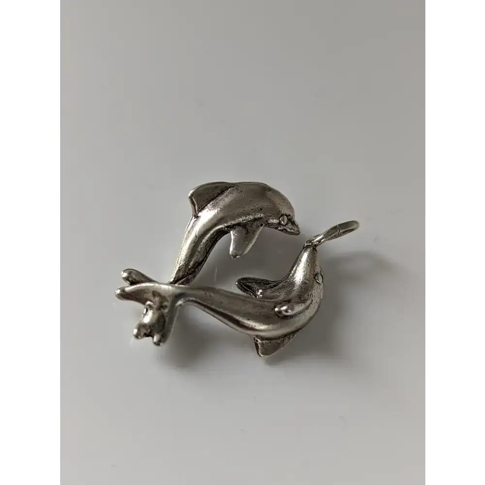 Silver Steed Dancing Dolphins Silver Pendant Pendant