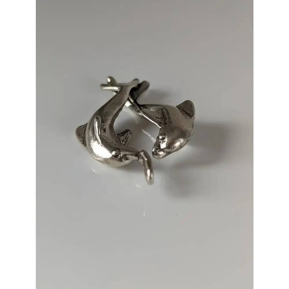 Silver Steed Dancing Dolphins Silver Pendant Pendant