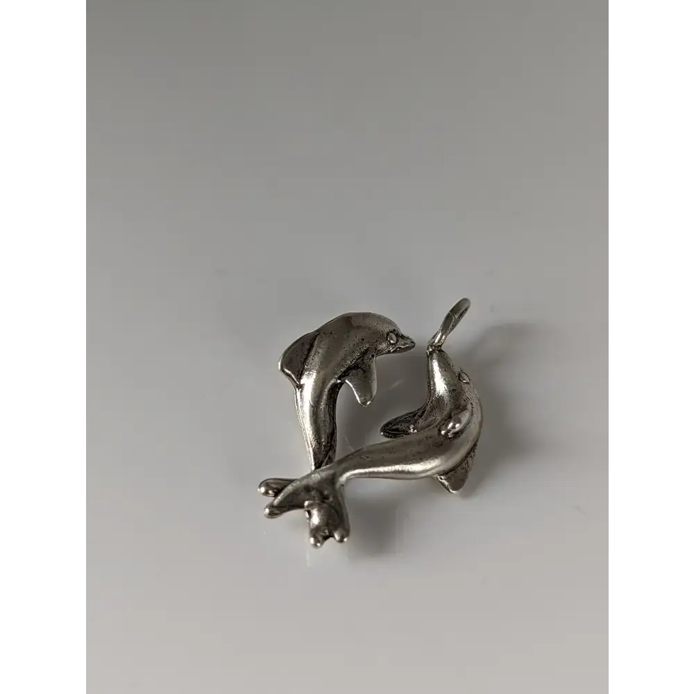 Silver Steed Dancing Dolphins Silver Pendant Pendant