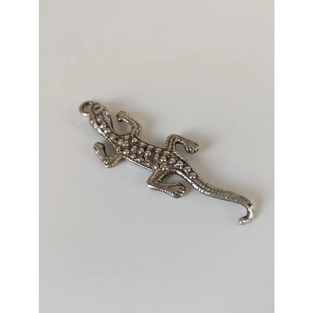 Silver Steed Detailed Lizard Silver Pendant Large Pendant