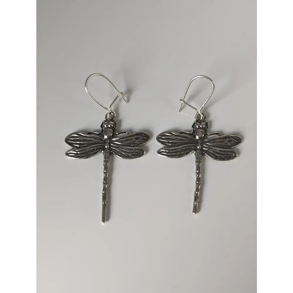 Silver Steed Dragonfly Dropped Earrings Earrings
