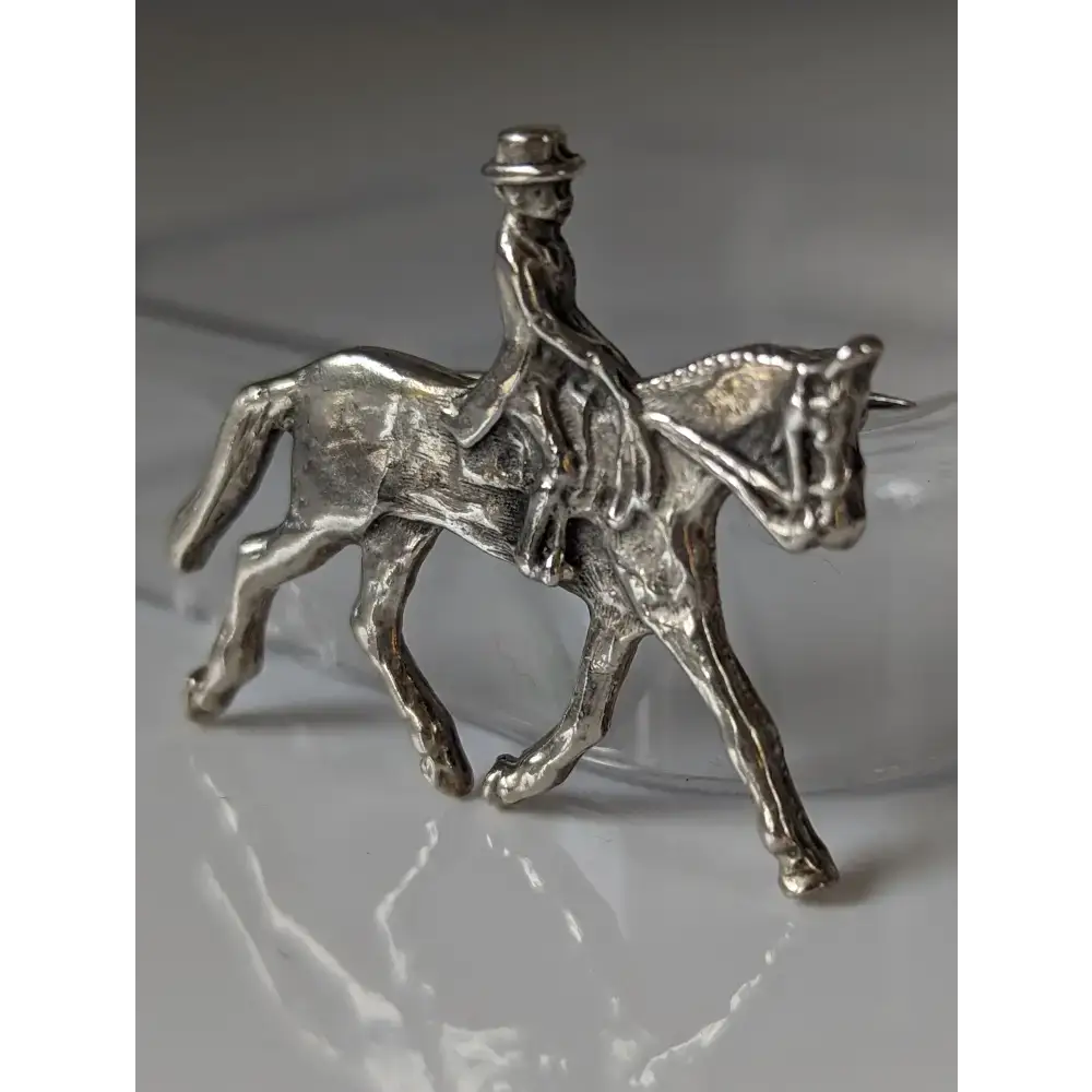 Silver Steed Dressage Brooch / Stock Tie Pin Brooches