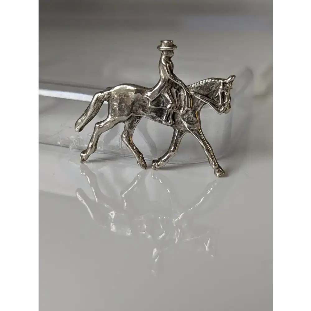 Silver Steed Dressage Brooch / Stock Tie Pin Brooches