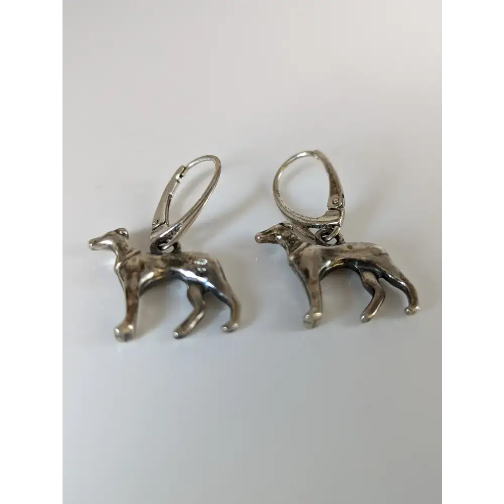 Silver Steed Dropped Greyhound Earrings Earrings