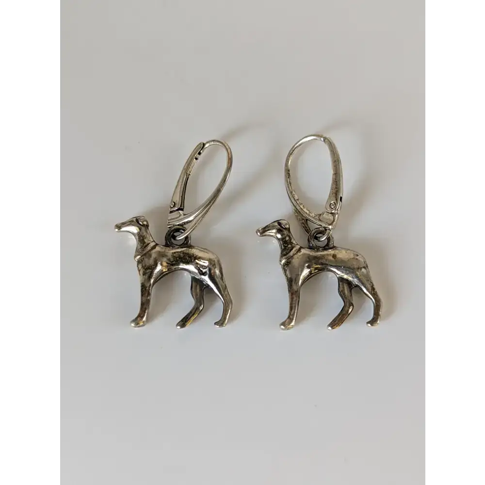 Silver Steed Dropped Greyhound Earrings Earrings