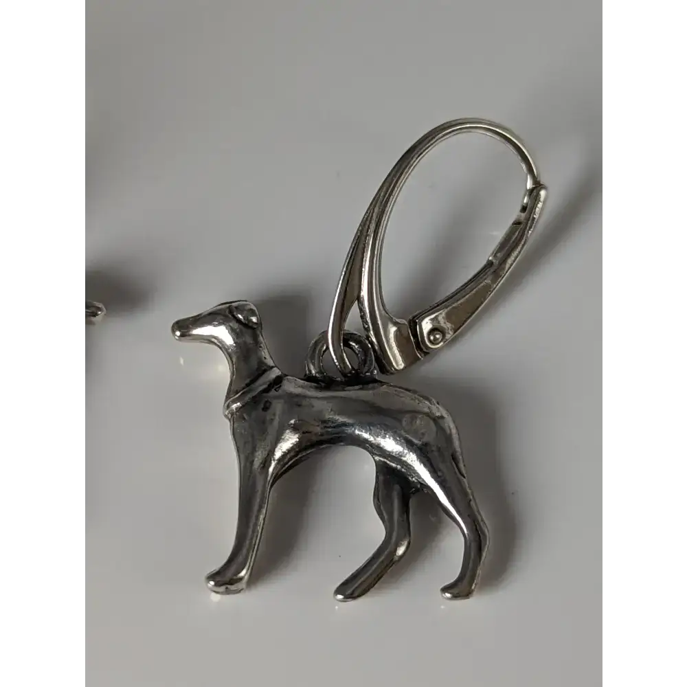 Silver Steed Dropped Greyhound Earrings Earrings