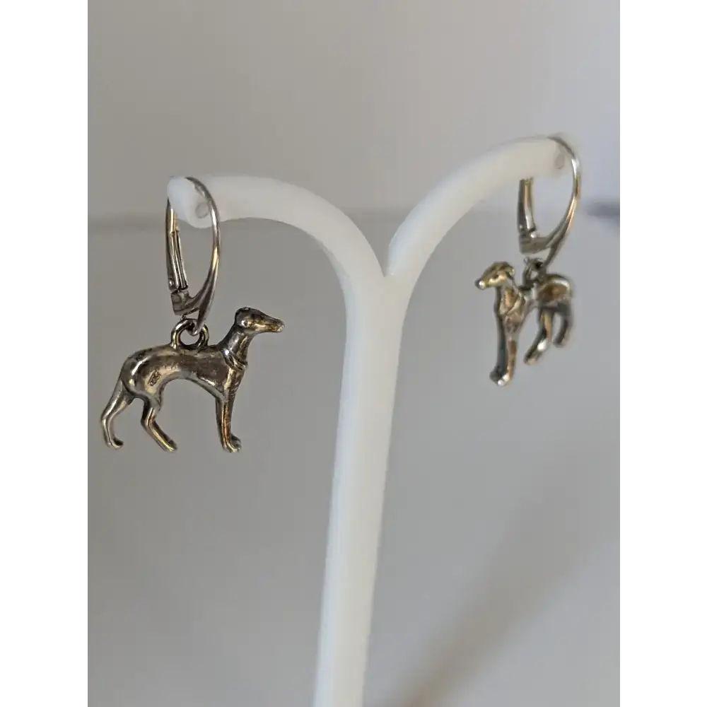 Silver Steed Dropped Greyhound Earrings Earrings