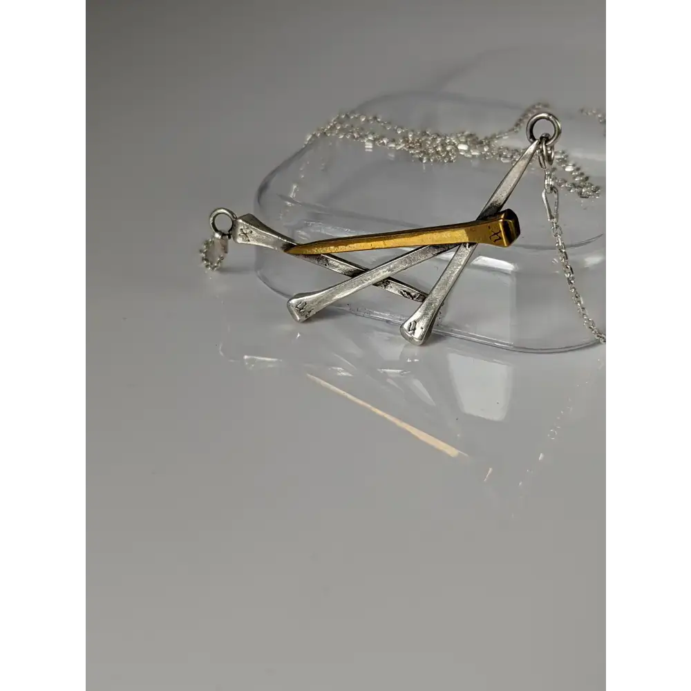 Silver Steed Elegant Hoof Nails Necklace Necklaces