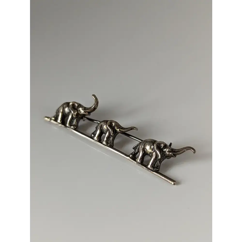 Silver Steed Elephants Silver Brooch Brooches