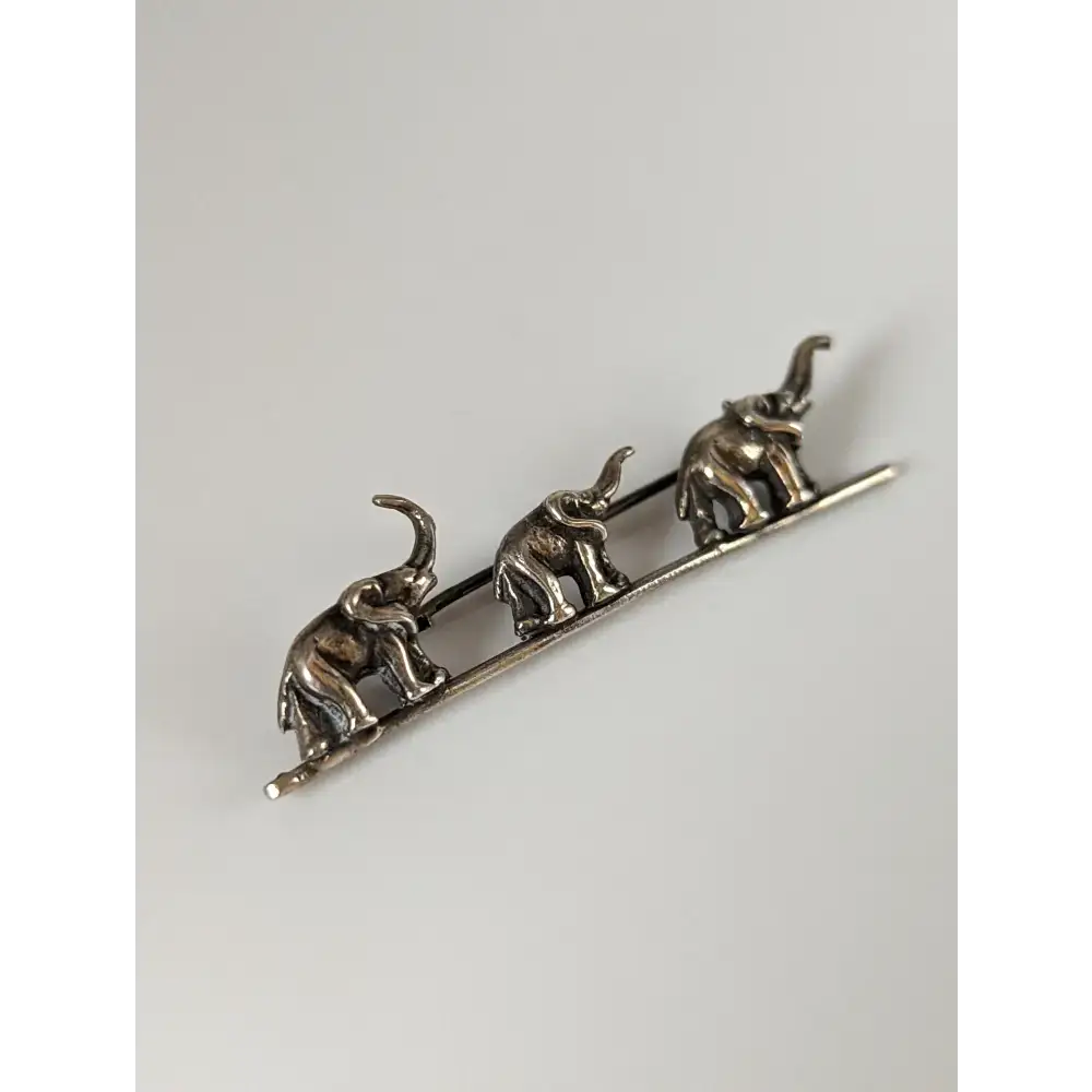 Silver Steed Elephants Silver Brooch Brooches
