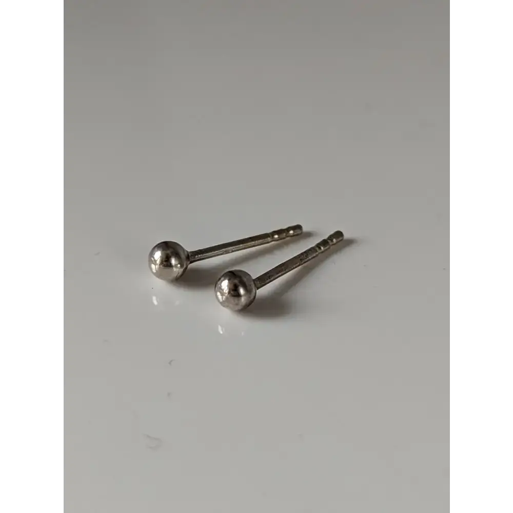 Silver Steed Extra Small Ball Stud Earrings Earrings