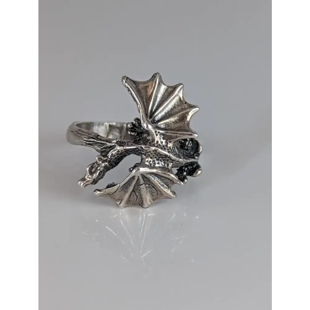 Silver Steed Fantasy Dragon Ring P Rings