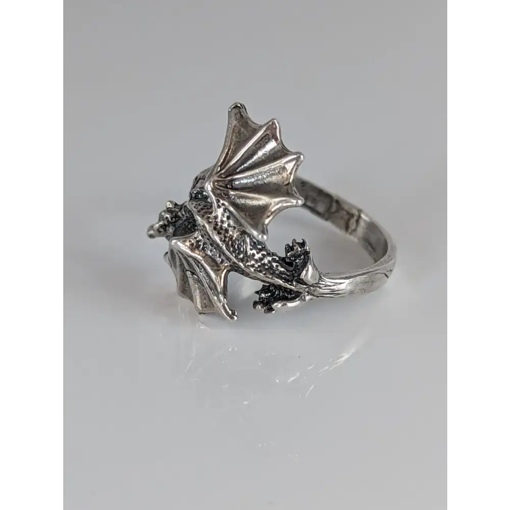 Silver Steed Fantasy Dragon Ring P Rings