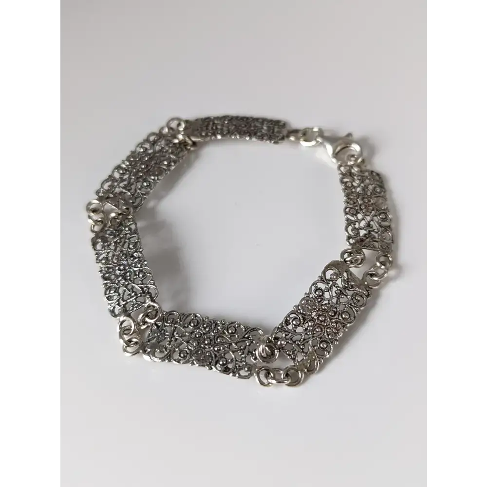 Silver Steed Filigree Vintage Silver Bracelet Bracelets