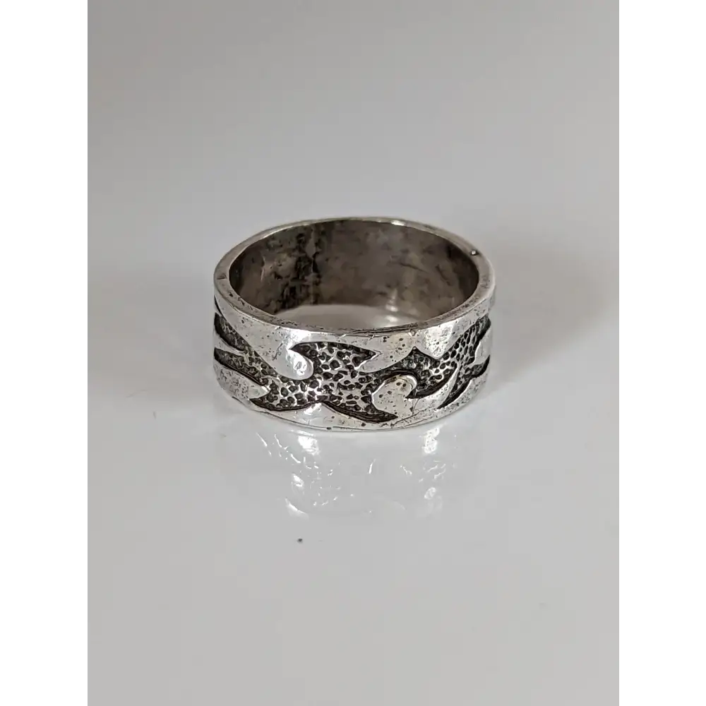 Silver Steed Flames Ring O Rings