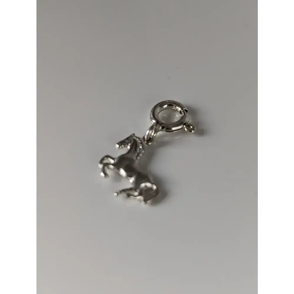 Silver Steed Galloping Horse 2 Silver Charm Charms