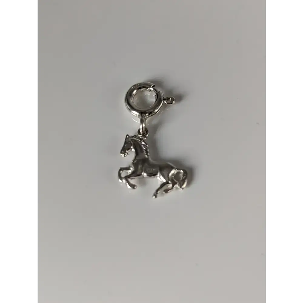 Silver Steed Galloping Horse 2 Silver Charm Charms