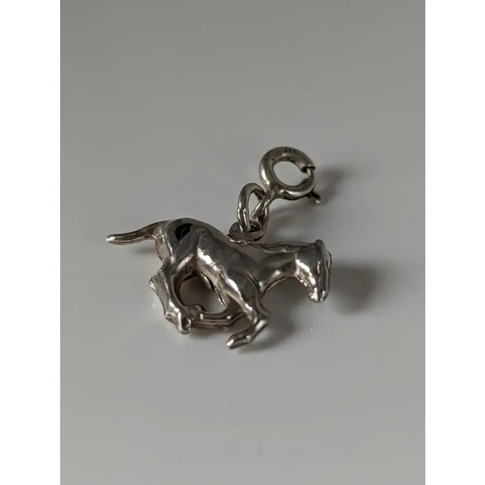 Silver Steed Galloping Horse Silver Charm Charms