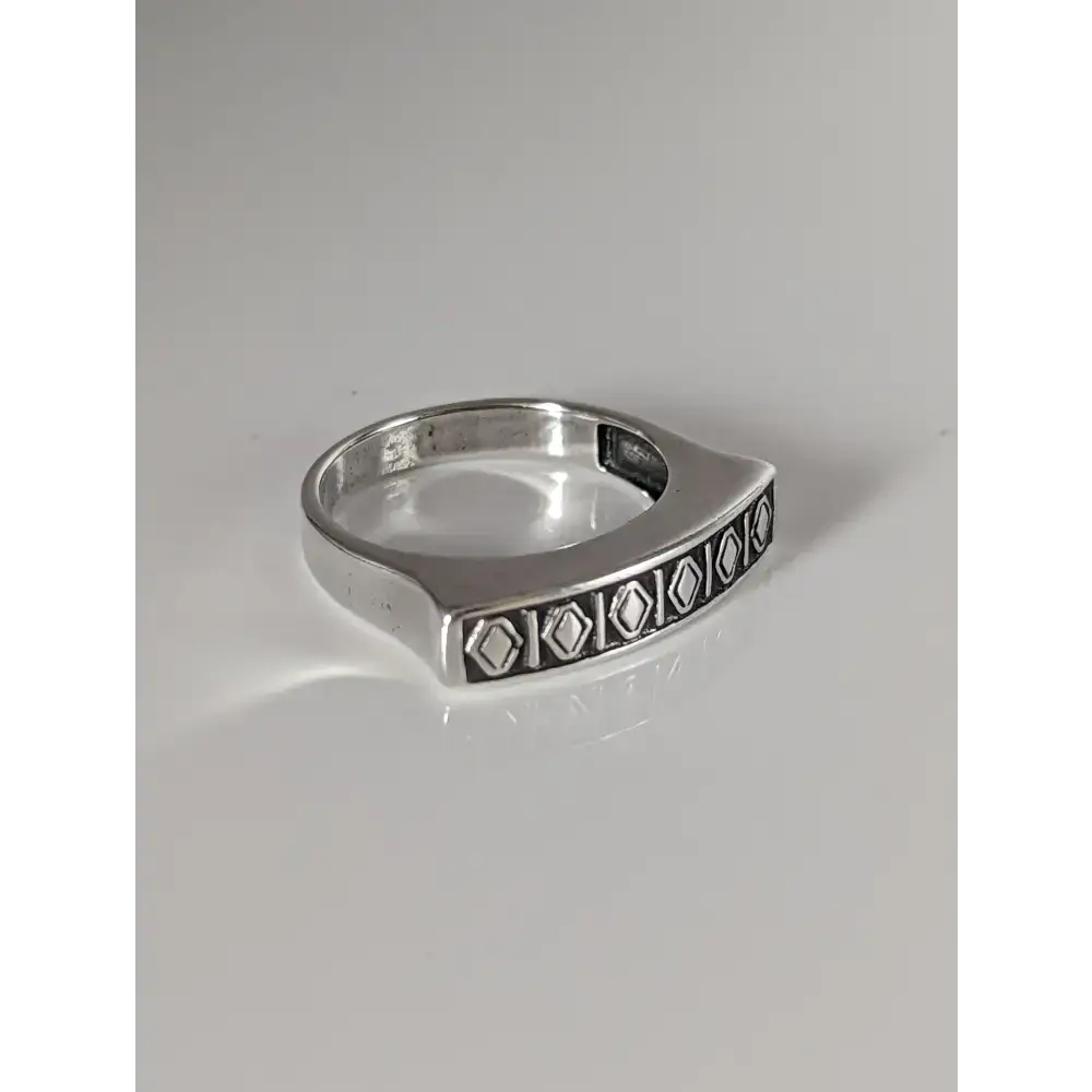 Silver Steed Greek Theme Ring O Rings