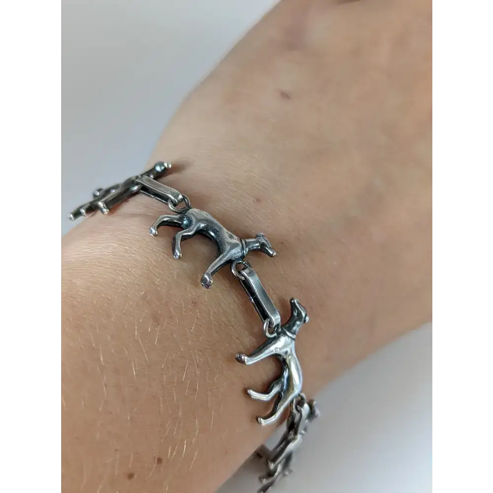 Silver Steed Greyhound Silver Bracelet 17cm Bracelets