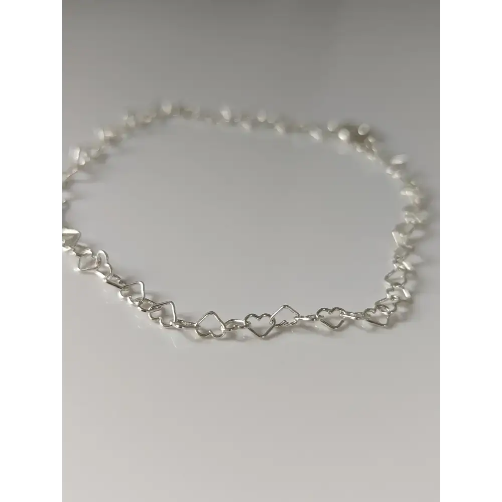 Silver Steed Heart Link Silver Bracelet 18CM Bracelets