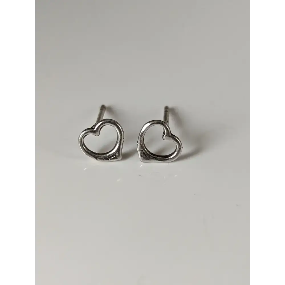 Silver Steed Heart Stud Earrings Earrings