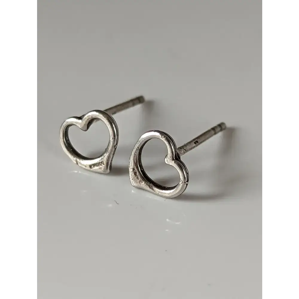 Silver Steed Heart Stud Earrings Earrings